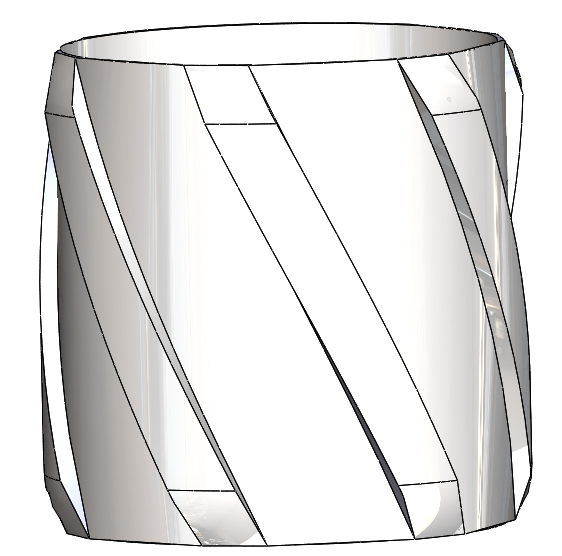 Zinc-Spiral-Blade-Solid-Rigid-Centralizer